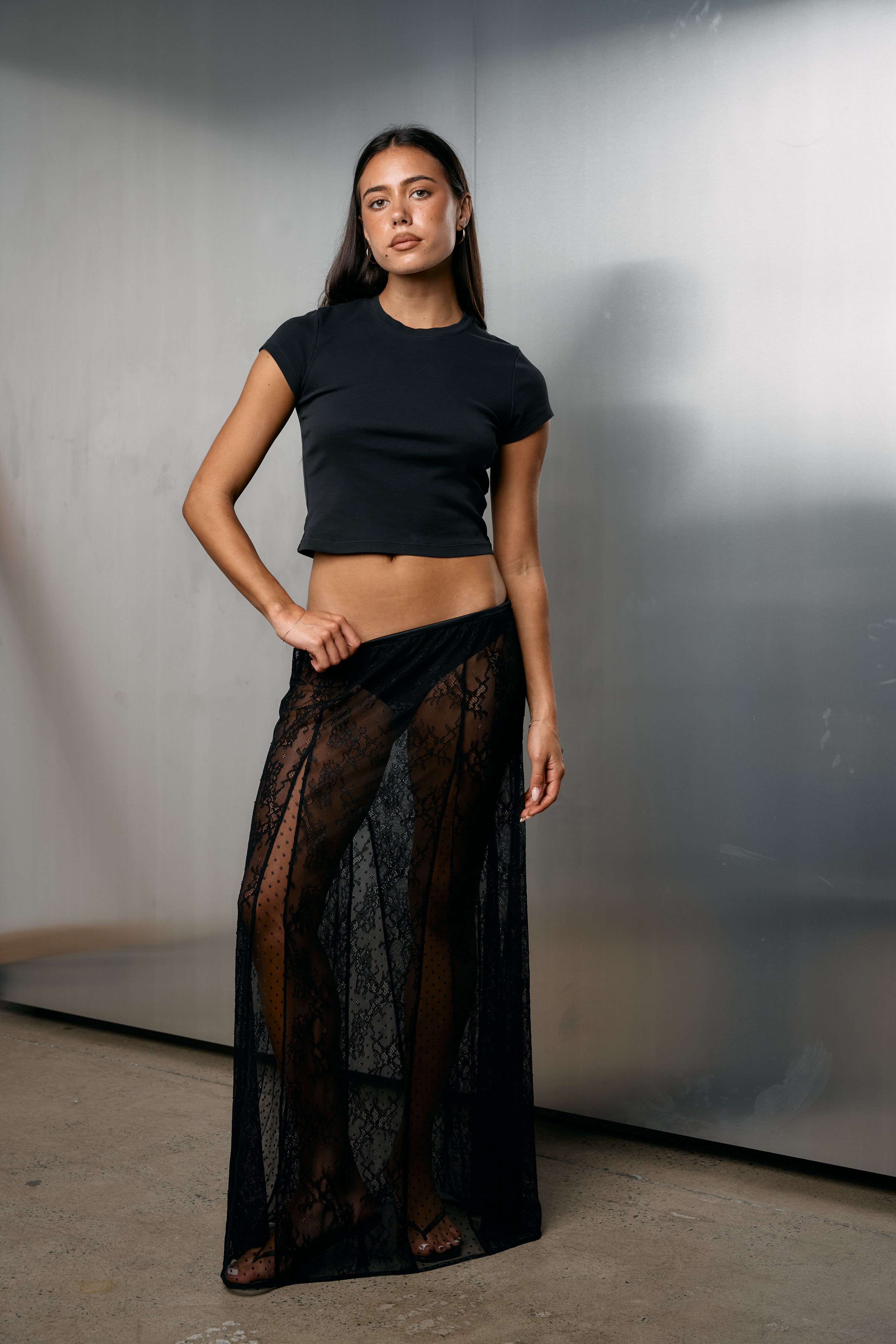 VESPER LACE MAXI SKIRT